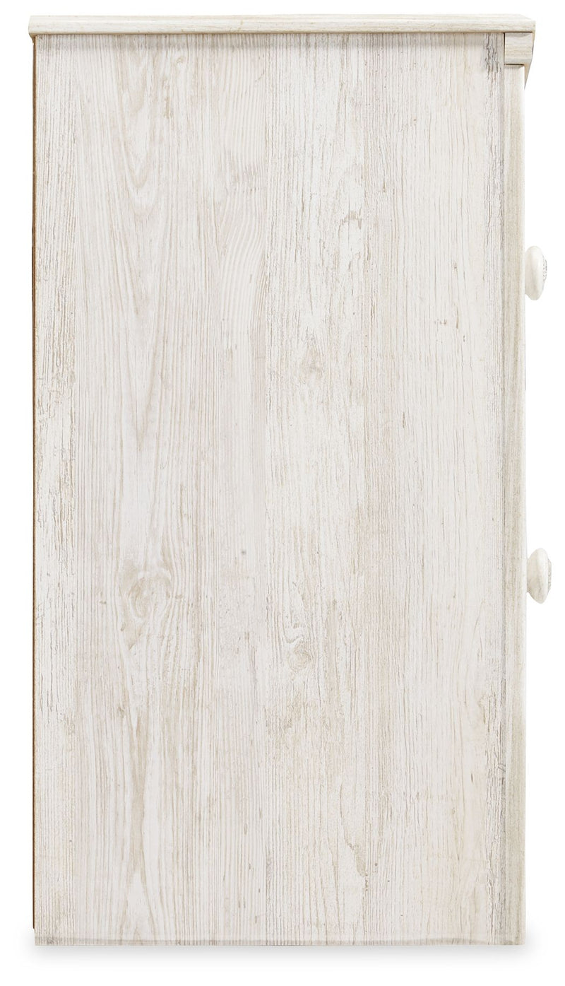 Paxberry - Two Drawer Night Stand - Whitewash - R&R Furniture Gallery (Fountain Valley, CA)