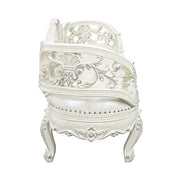 Adara - Bench - Pearl White Synthetic Leather & Antique White - R&R Furniture Gallery (Fountain Valley, CA)