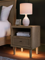 Cielden - One Drawer Night Stand - Two-Tone - R&R Furniture Gallery (Fountain Valley, CA)