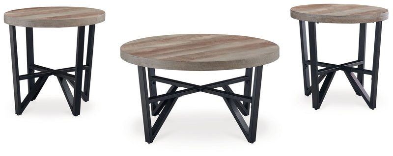Deanlee - Occasional Table Set (Set of 3) - Grayish Brown / Black - R&R Furniture Gallery (Fountain Valley, CA)
