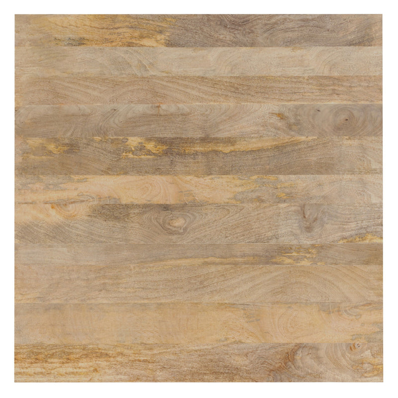 Simpli-Home Hunter square tabletop dining table with wooden finish, perfect for modern dining rooms.