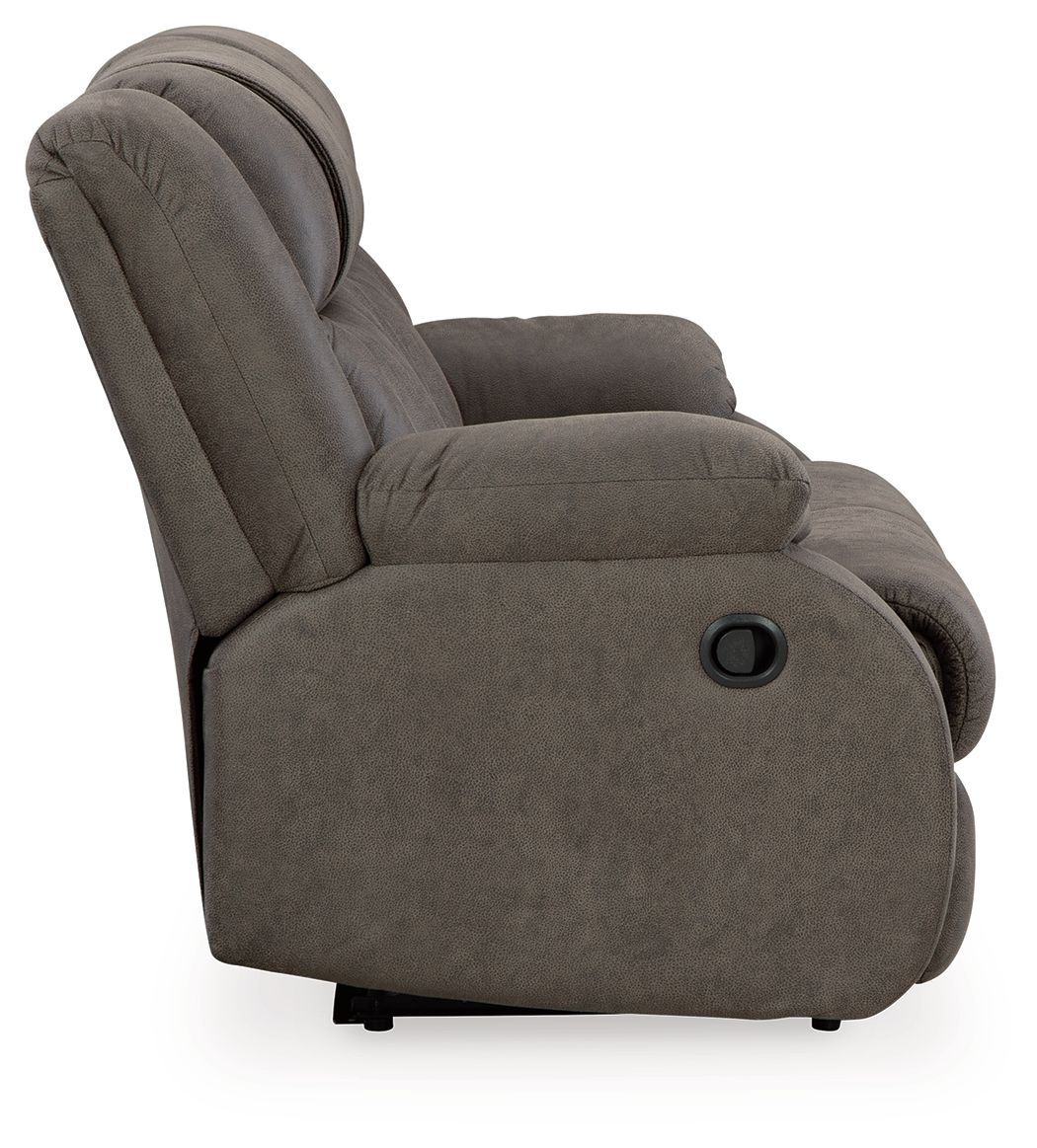 First Base - Reclining Loveseat - Gunmetal - R&R Furniture Gallery (Fountain Valley, CA)