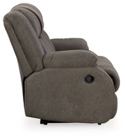 First Base - Reclining Loveseat - Gunmetal - R&R Furniture Gallery (Fountain Valley, CA)