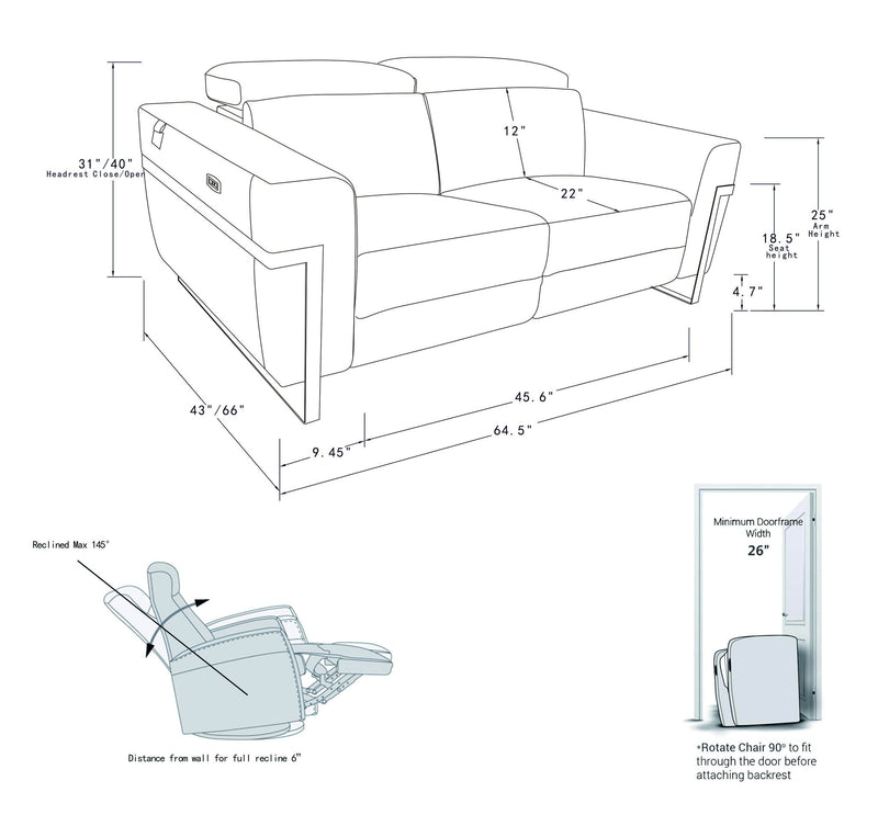 990 - Power Reclining Loveseat With Power Headrest - R&R Furniture Gallery (Fountain Valley, CA)
