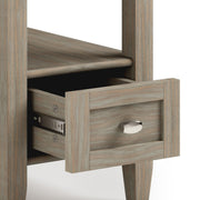 Handcrafted Warm Shaker coffee table by Simpli-Home featuring a sturdy wooden surface and classic design.