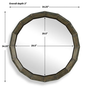 Neve - Round Mirror - Bronze