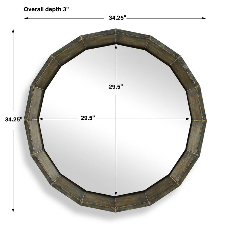 Neve - Round Mirror - Bronze