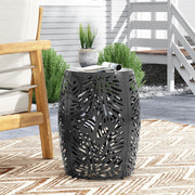 Modern metal end table by Noble House featuring a large, sleek design with a minimalist metal frame and a spacious tabletop.