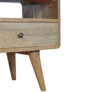 Solid Wood Curved Media Unit - R&R Furniture Gallery (Fountain Valley, CA)