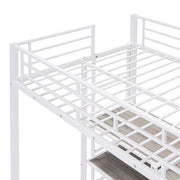 Metal Loft Bed With Desk, 3 Shelves And Ladder - R&R Furniture Gallery (Fountain Valley, CA)