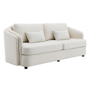 Mariko - Sofa With 2 Pillows - Beige Linen - R&R Furniture Gallery (Fountain Valley, CA)