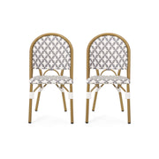 Chic French Bistro Chair With Durable Rattan And Aluminum Frame - R&R Furniture Gallery (Fountain Valley, CA)