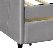 Upholstered Daybed With Two Drawers And Wood Slat - R&R Furniture Gallery (Fountain Valley, CA)