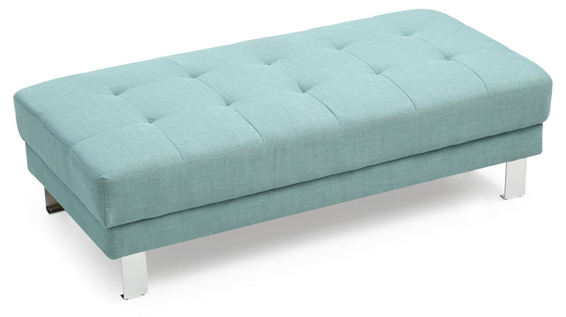Upholstered contemporary ottoman from Glory Furniture, perfect for living room decor with plush fabric and modern design.