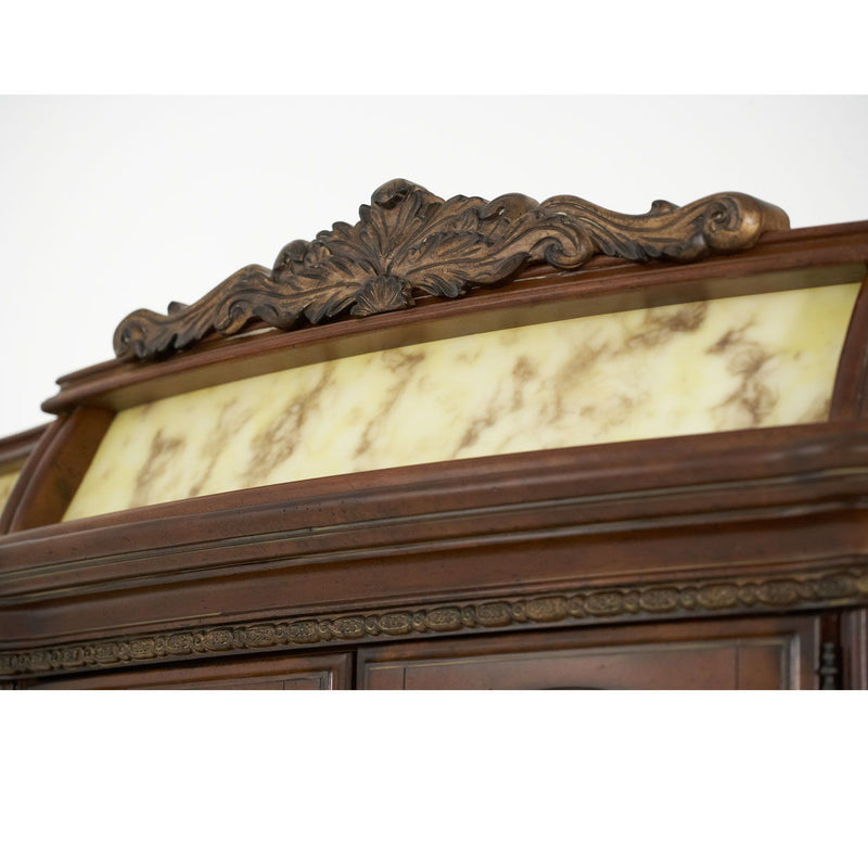 Villa Valencia - China Buffet With Lighted Top - Classic Chestnut - R&R Furniture Gallery (Fountain Valley, CA)