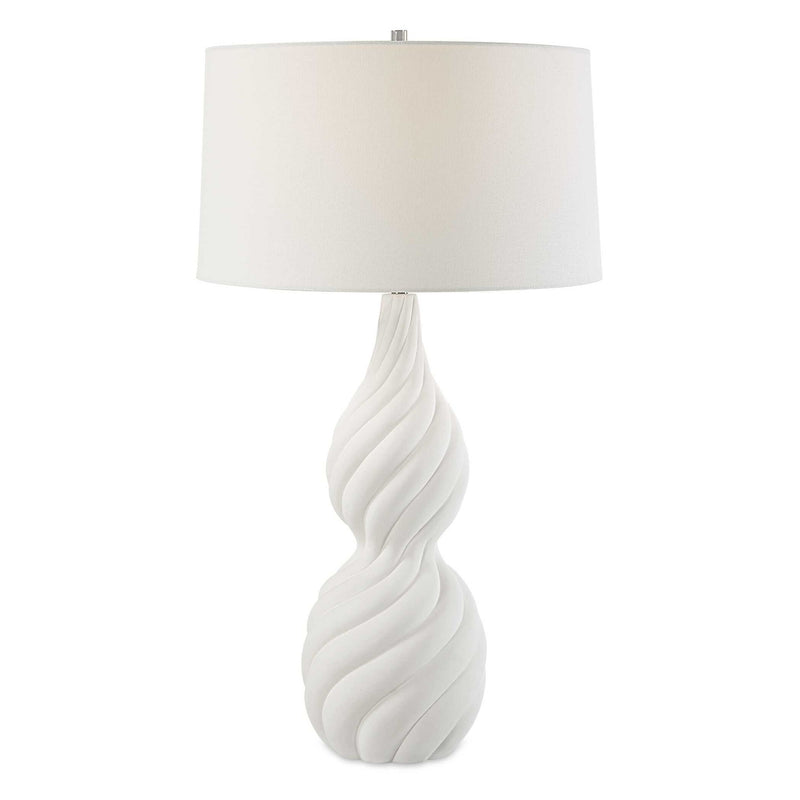 Twisted Swirl - Table Lamp - White