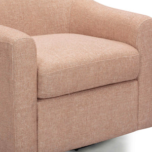 TOV Furniture Thao swivel chair with modern design, cushioned seat, and metal base, in a stylish living room setting.