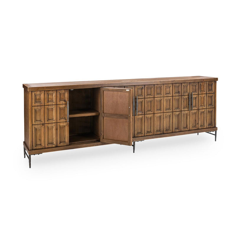 Willmark - 6 Door Iron Leg Sideboard - R&R Furniture Gallery (Fountain Valley, CA)