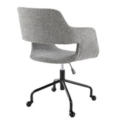 Lumi Source Margarite contemporary adjustable office desk chair with a modern design and cushioned seat on a five-star base.