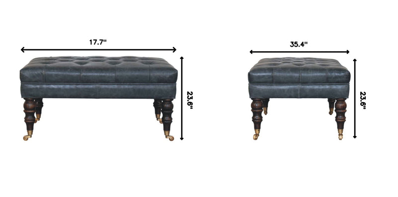 Buffalo - Ottoman With Castor Legs - R&R Furniture Gallery (Fountain Valley, CA)