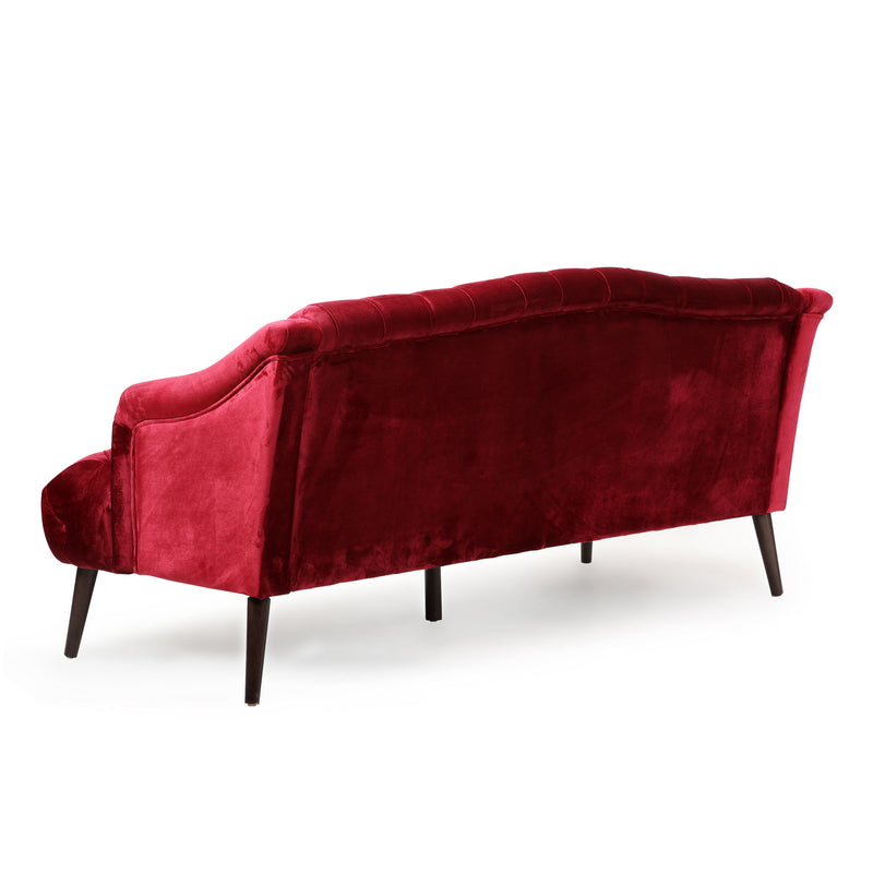 Comfy 3 Seat Sofa With Wooden Legs, For Living Room And Study - R&R Furniture Gallery (Fountain Valley, CA)