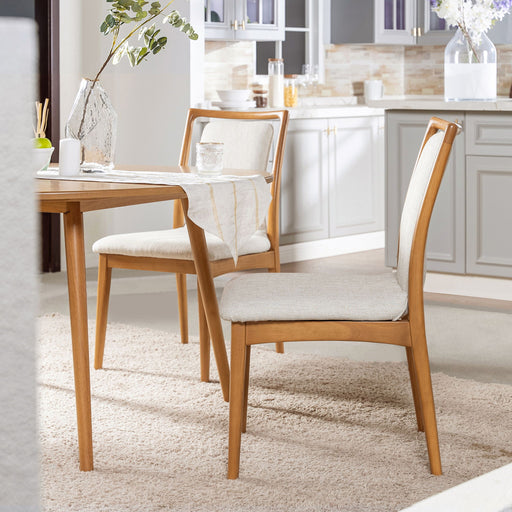 Scandi - Upholstered Dining Chair, Stain Resistant High (Set of 2) - Natural Light Brown / White Pepper - R&R Furniture Gallery (Fountain Valley, CA)