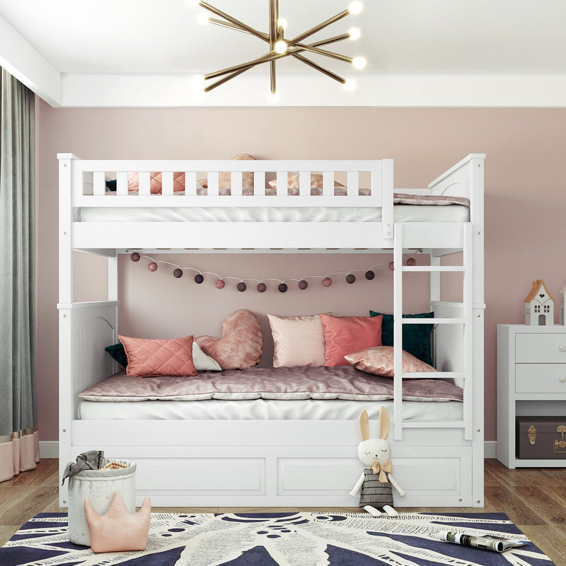 Bunk Bed With Twin Size Trundle, Guardrails - R&R Furniture Gallery (Fountain Valley, CA)