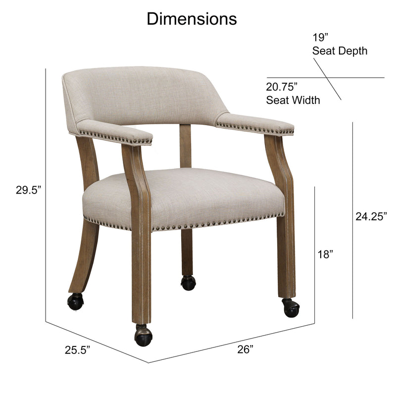 Monroe - Dining And Game Chair - Beige - R&R Furniture Gallery (Fountain Valley, CA)