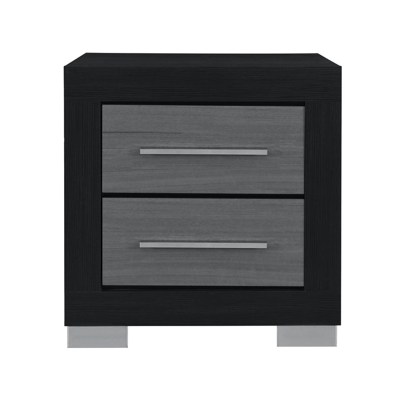 Elsa - 2 Toned Nightstand With Bar Handle And Spacious Drawers - R&R Furniture Gallery (Fountain Valley, CA)
