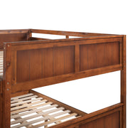 DreamHaus bunk bed with twin size trundle, featuring sturdy wood frame and space-saving design for kids' bedroom.