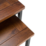 Skyler - 2 Piece Nesting Side Table - Dark Cognac Brown - R&R Furniture Gallery (Fountain Valley, CA)