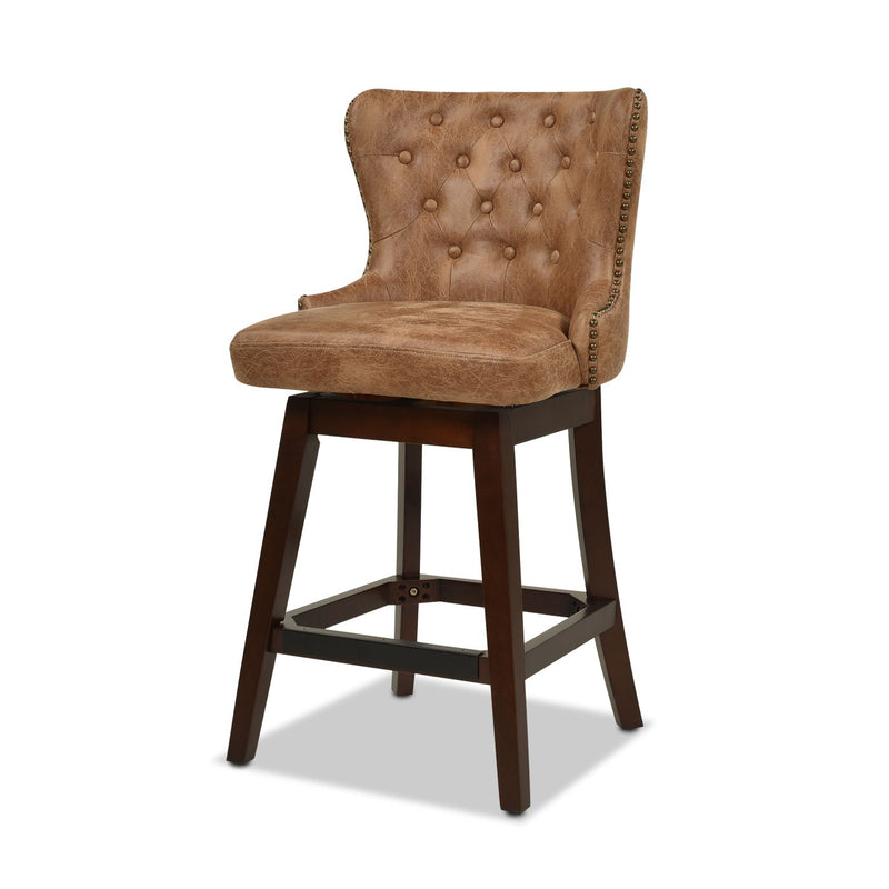 Holmes - Tufted High Back 360 Swivel Counter Height Barstool - R&R Furniture Gallery (Fountain Valley, CA)