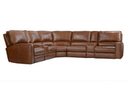 Rockford - 7 Piece Modular Power Reclining Sectional With Power Adjustable Headrests - Verona Saddle - R&R Furniture Gallery (Fountain Valley, CA)
