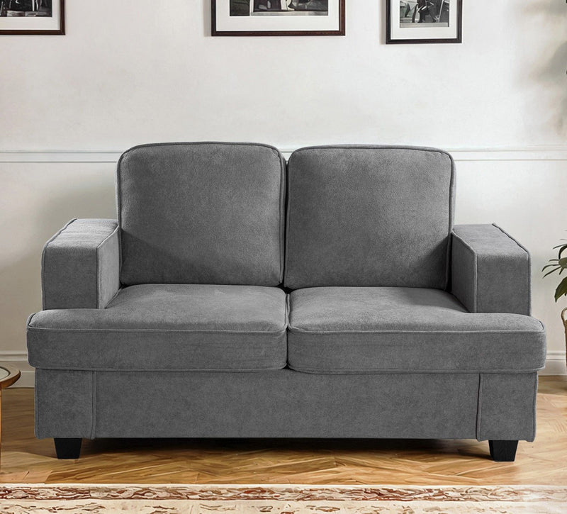 Modern Loveseat, Comfortable 2 Seater Couch With Deep Seating, Loose Back Cushions, Wide Arms - R&R Furniture Gallery (Fountain Valley, CA)