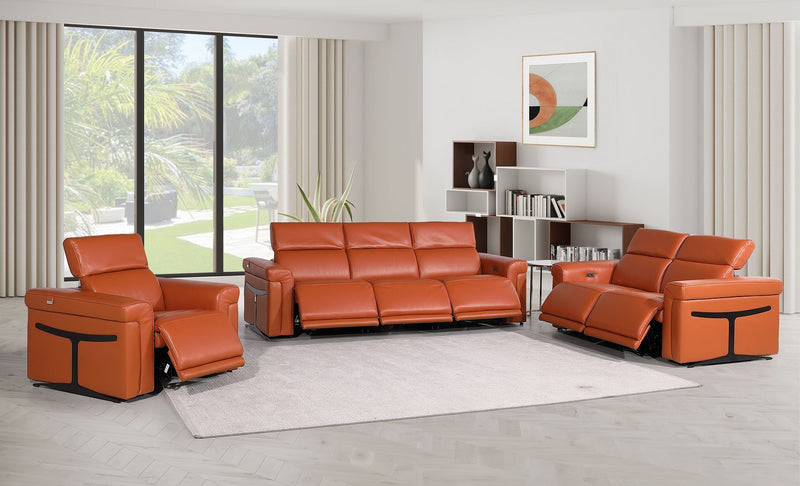 1126 - 6-Piece Modular Power Reclining Sofa, Loveseat & Chair Set In With 6 Power Recliners & Power Headrests