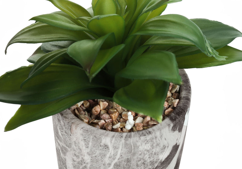 6" Tall, Artificial Plant, Succulent, Indoor, Faux, Fake, Table, Greenery, Potted, Decorative (Set of 2) - Green / Gray - R&R Furniture Gallery (Fountain Valley, CA)