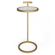 Brook - C Side Table - White / Gold - R&R Furniture Gallery (Fountain Valley, CA)
