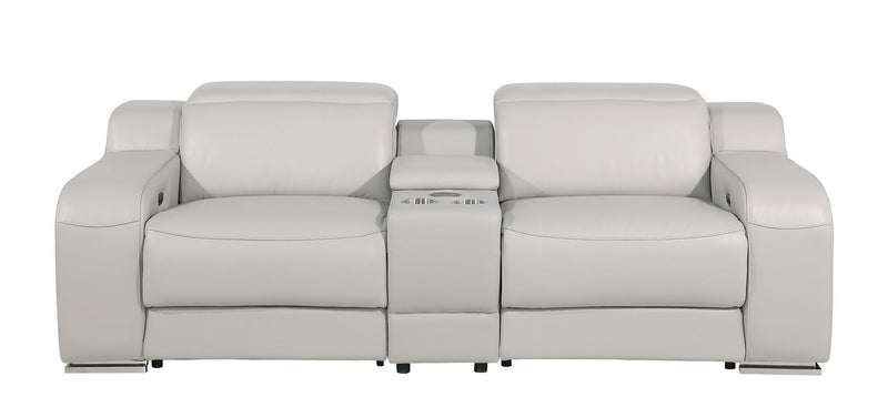 1116 - 3-Piece Modular Power Reclining Console Loveseat In With 2 Power Recliners & Power Headrests