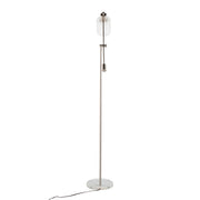 Lumi Source Marcel contemporary glam floor lamp with sleek metal stand and drum shade, modern design for living room decor.
