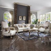 Dresden II - Coffee Table - Gold Patina & Bone - R&R Furniture Gallery (Fountain Valley, CA)