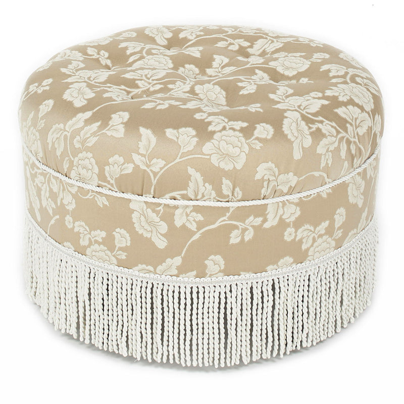Yolanda - Round Upholstered Accent Ottoman - R&R Furniture Gallery (Fountain Valley, CA)