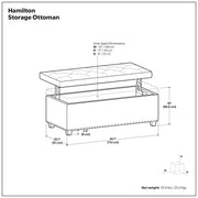 Hamilton - Upholstered Lift Top Rectangular Storage Ottoman - R&R Furniture Gallery (Fountain Valley, CA)