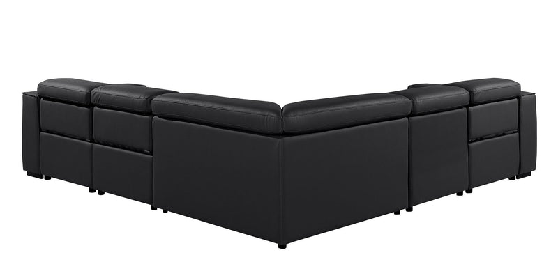 1224 - 5-Piece L-Shaped Sectional Sofa In With 3 Power Recliners & Power Headrests