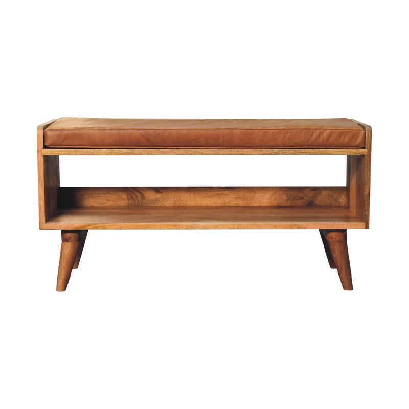 Solid Wood Bench With Upholstered Sea - R&R Furniture Gallery (Fountain Valley, CA)
