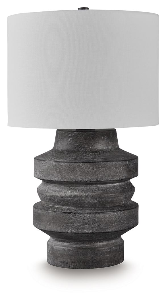 Wahida - Poly Table Lamp - Distressed Black - R&R Furniture Gallery (Fountain Valley, CA)