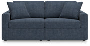 Modmax - 2-Piece Sectional Loveseat - Fabric - Ink - R&R Furniture Gallery (Fountain Valley, CA)