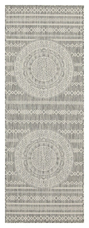 Sunshine - 5'3" X 7'3" Indoor, Outdoor Area Rug - Silver - Polypropylene - R&R Furniture Gallery (Fountain Valley, CA)