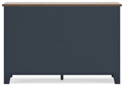 Landocken - Dresser - Brown / Blue - R&R Furniture Gallery (Fountain Valley, CA)