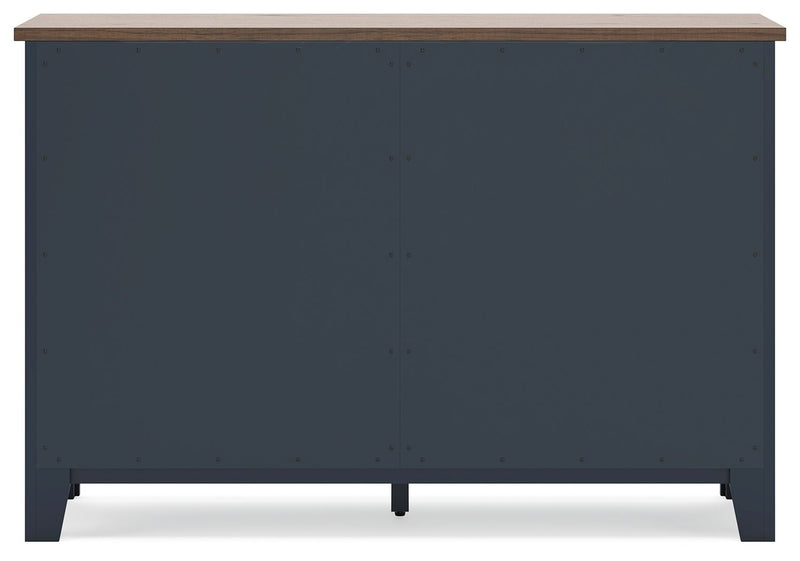 Landocken - Dresser - Brown / Blue - R&R Furniture Gallery (Fountain Valley, CA)