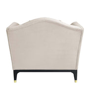 Tayden - Chair With 2 Pillows - Beige Velvet - R&R Furniture Gallery (Fountain Valley, CA)